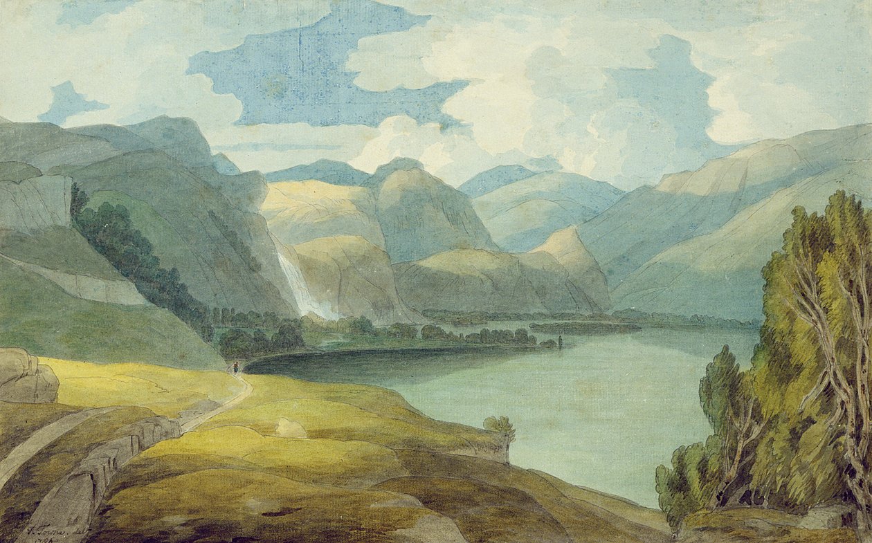Derwentwater ser sørover av Francis Towne