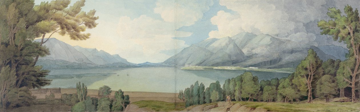 Derwentwater fra sør av Francis Towne