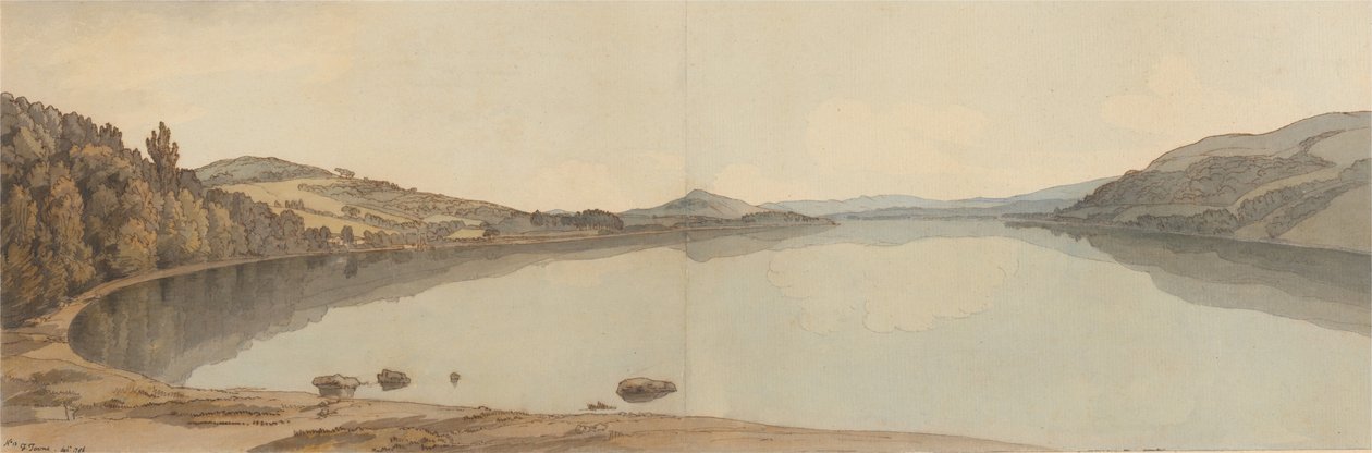 Windermere-sjøen av Francis Towne