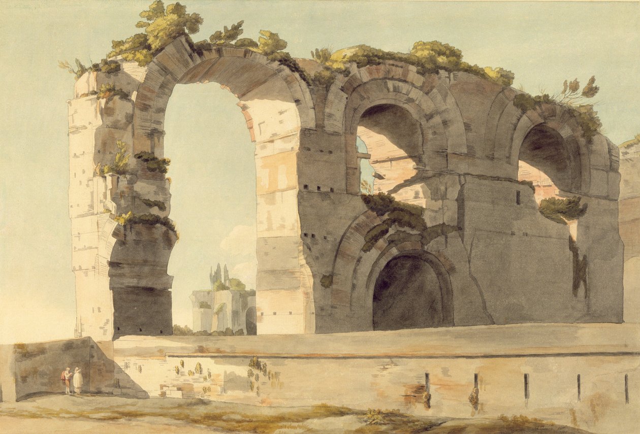 Den Claudianske akvedukten, Roma av Francis Towne