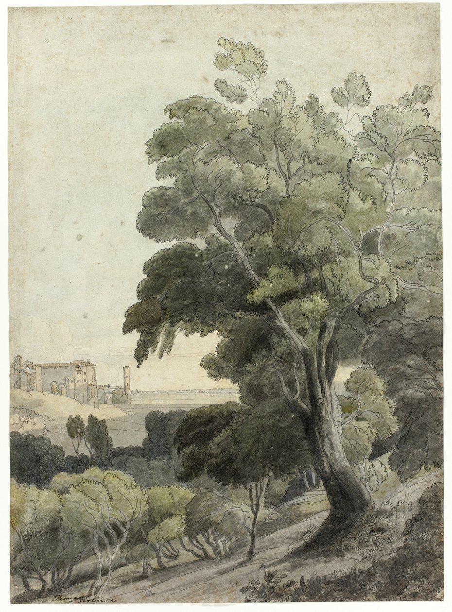 Tivoli, Viser Roma i det fjerne av Francis Towne