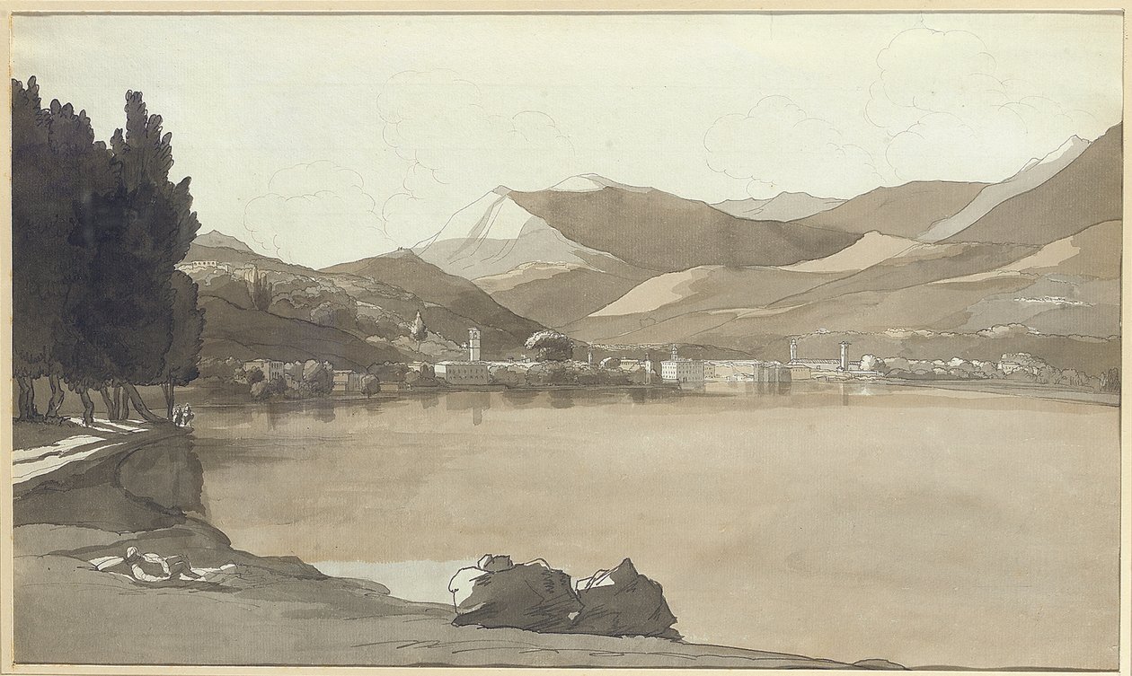 Byen Lugano, Sveits, 1781 av Francis Towne