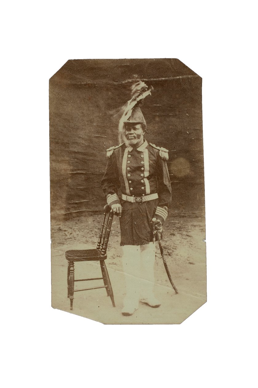 King Jack of Turtle Cove, Gabon, ca. 1875 (albumtrykk) av Francis W. Joaque