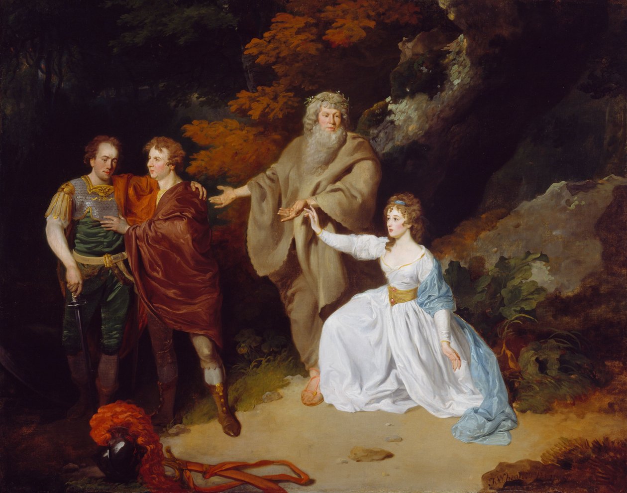 En scene fra Shakespeares The Tempest, 1787 av Francis Wheatley