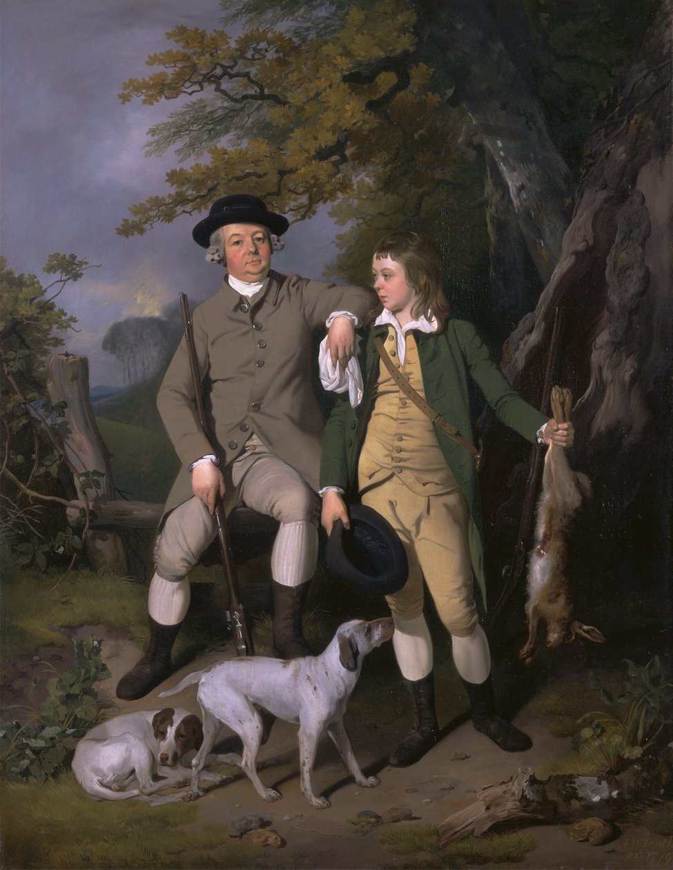 Portrett av en idrettsmann med sønnen hans av Francis Wheatley