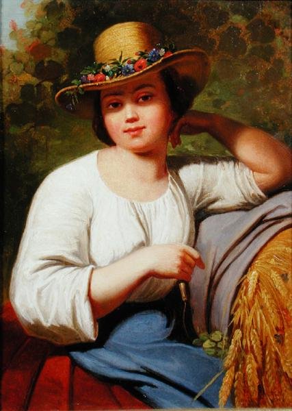 Portrett av en landjente (olje på lerret) av Francis Wheatley