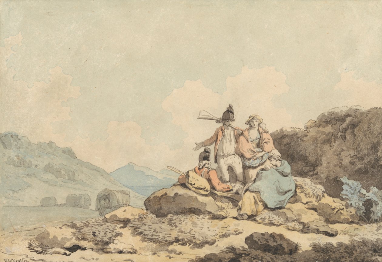 Soldater og landkvinner av Francis Wheatley