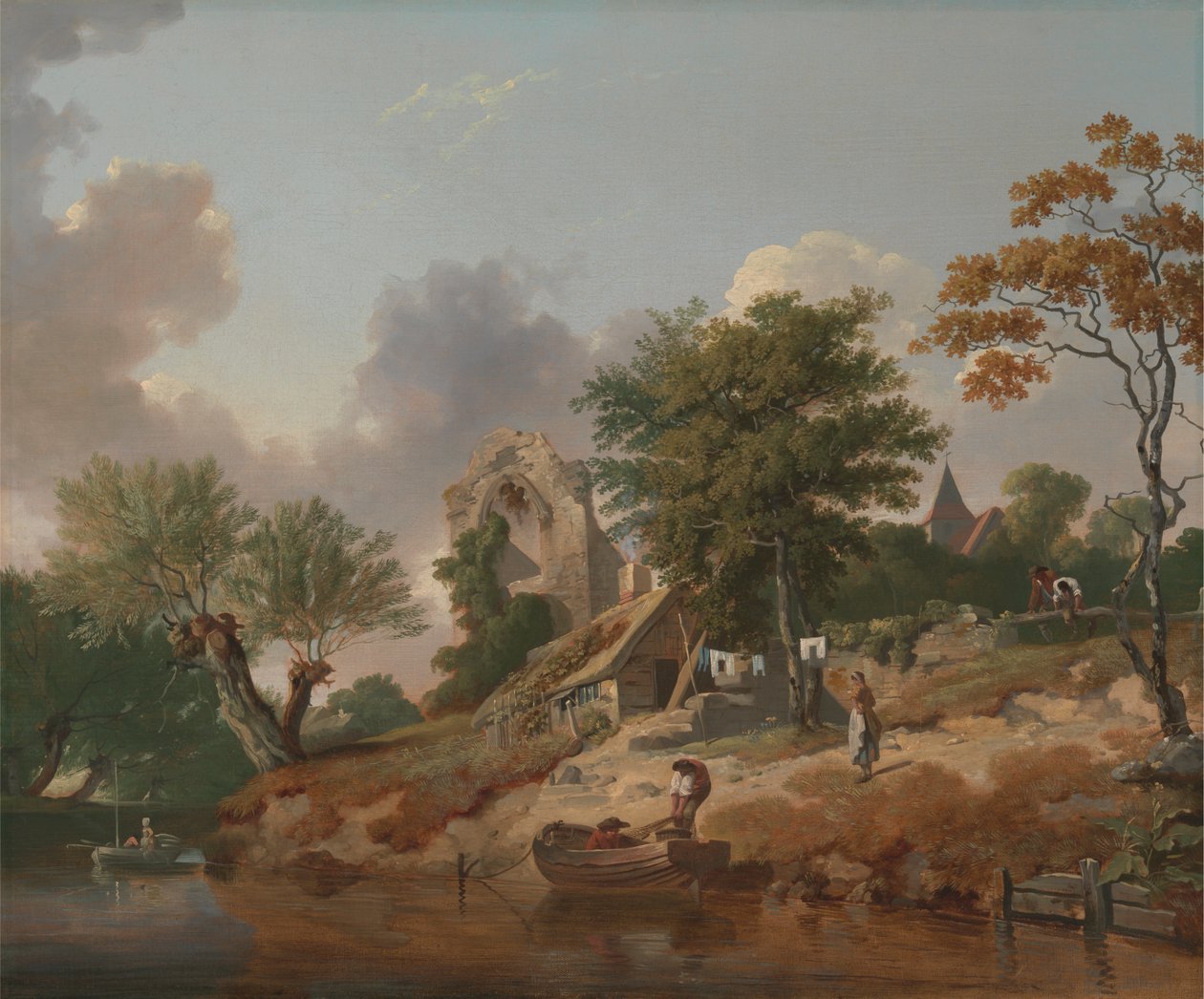Utsikt på Medway av Francis Wheatley