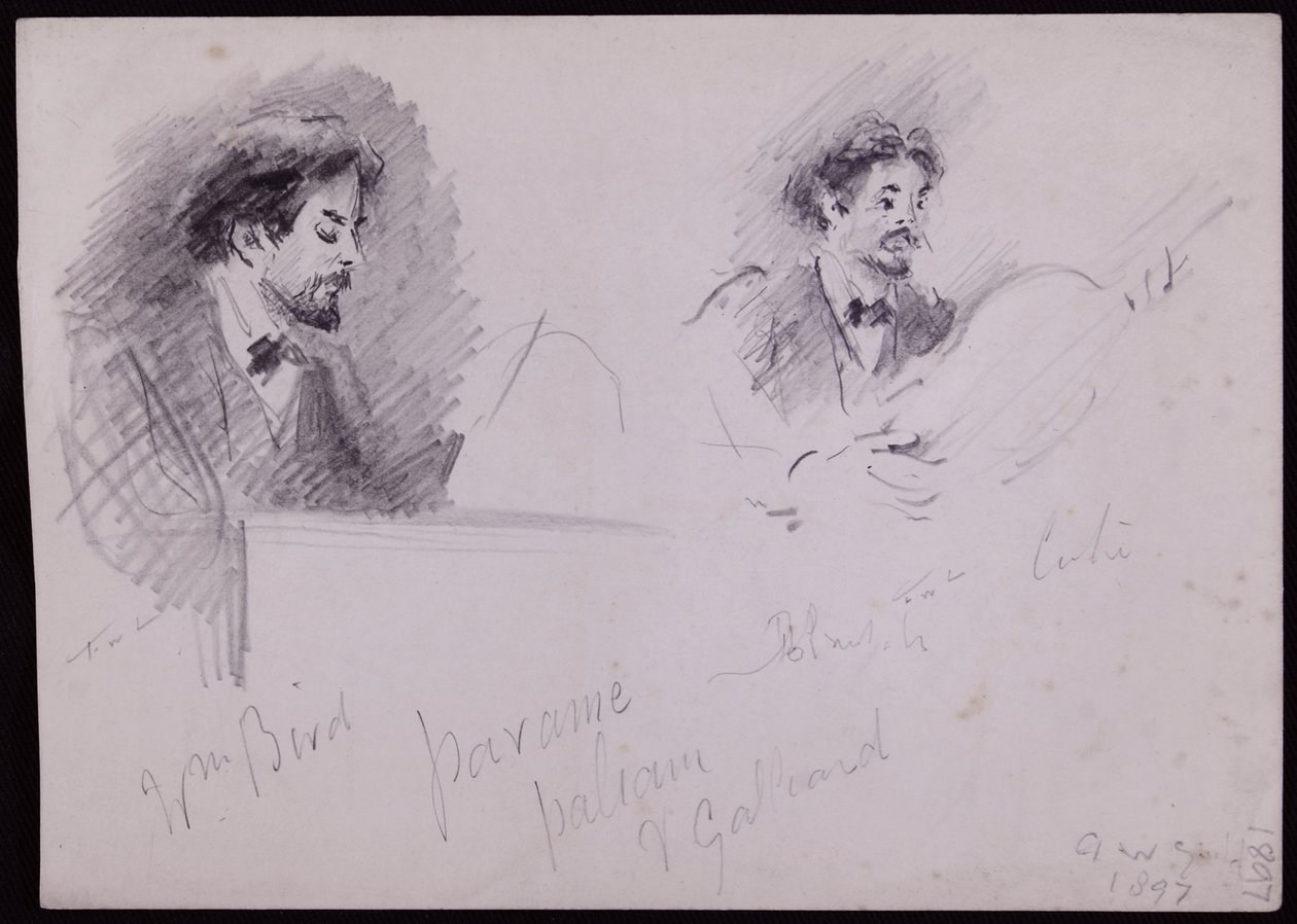 Portrett av Arnold Dolmetsch av Francis Wilfred Lawson