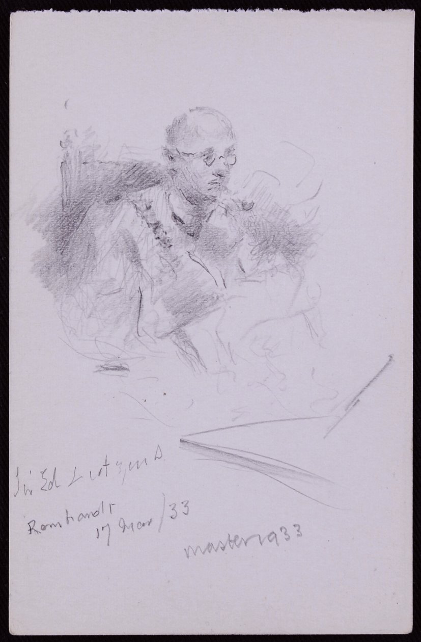 Portrett av Edwin Lutyens av Francis Wilfred Lawson
