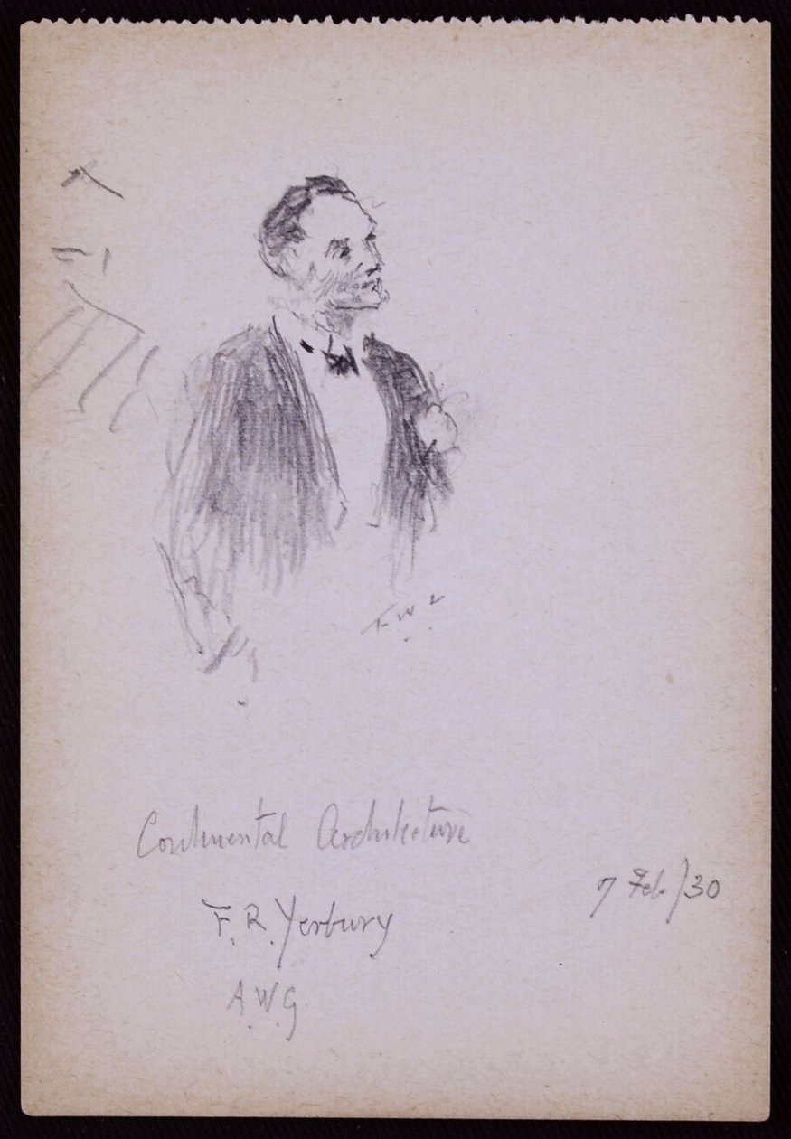 Portrett av FR Yerbury av Francis Wilfred Lawson