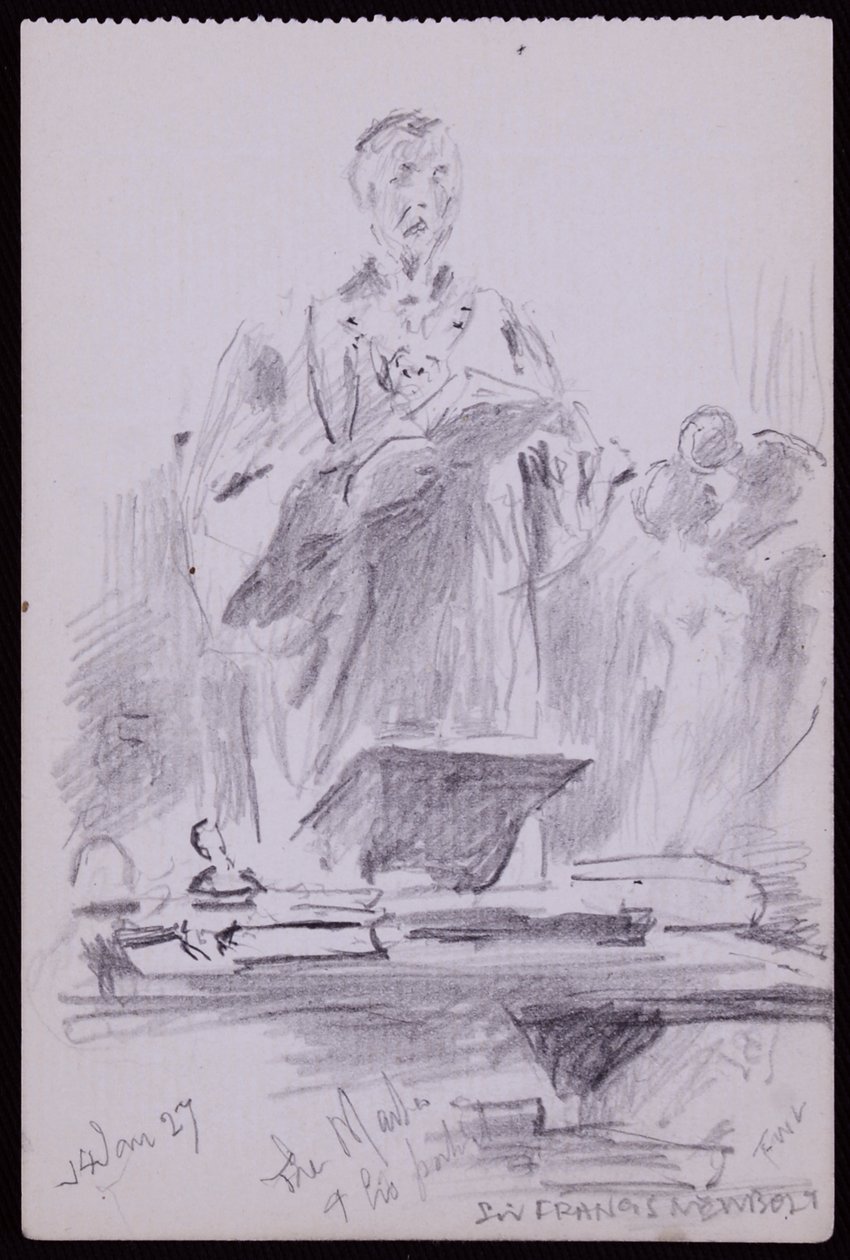 Portrett av Francis Newbolt av Francis Wilfred Lawson