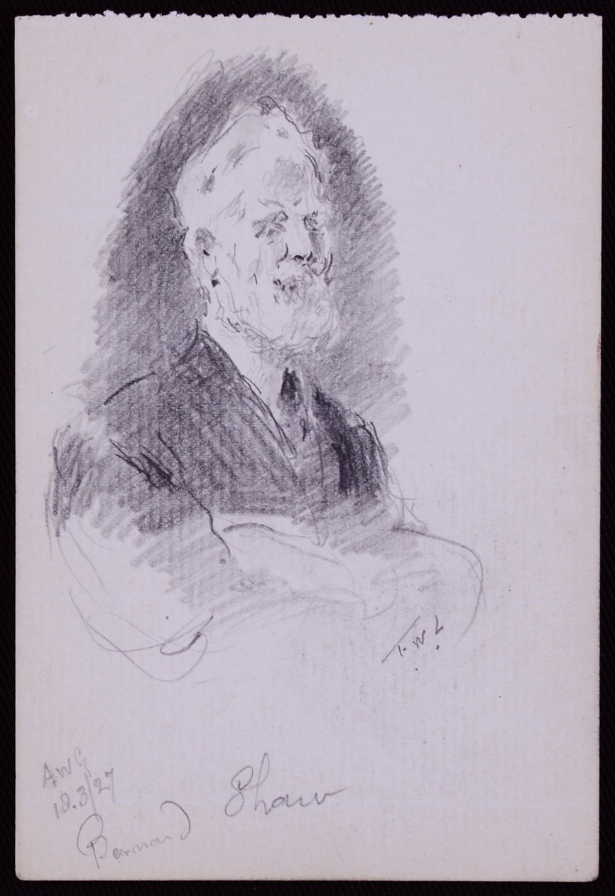 Portrett av George Bernard Shaw av Francis Wilfred Lawson