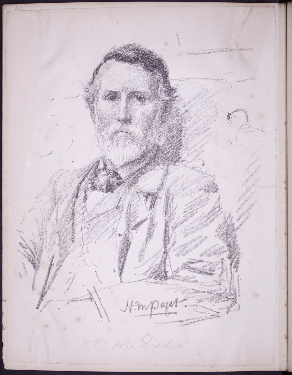 Portrait of Hope-Pinker HR, ca. 1900 (blyant på papir) av Francis Wilfred Lawson