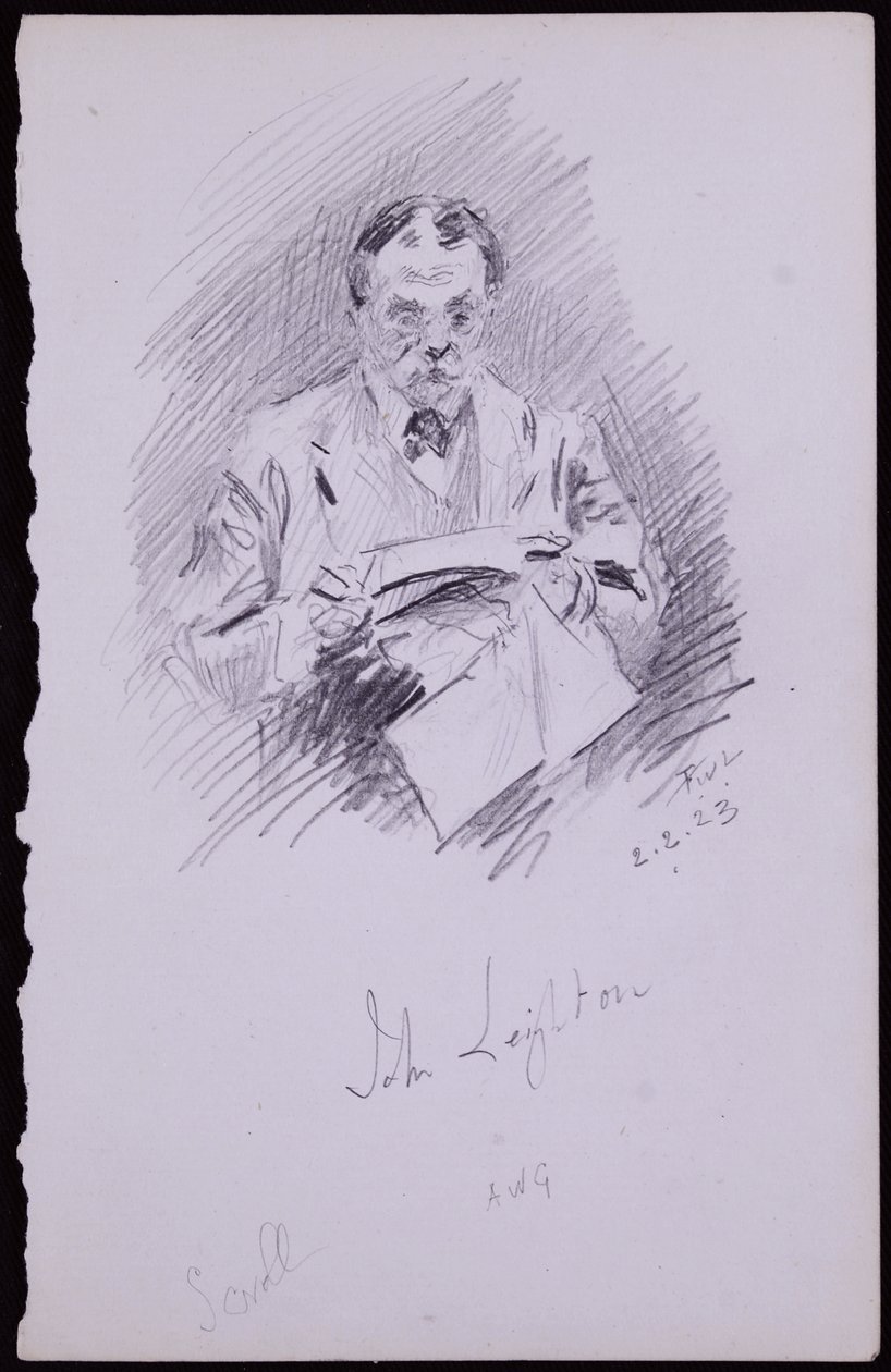 Portrett av John Leighton av Francis Wilfred Lawson