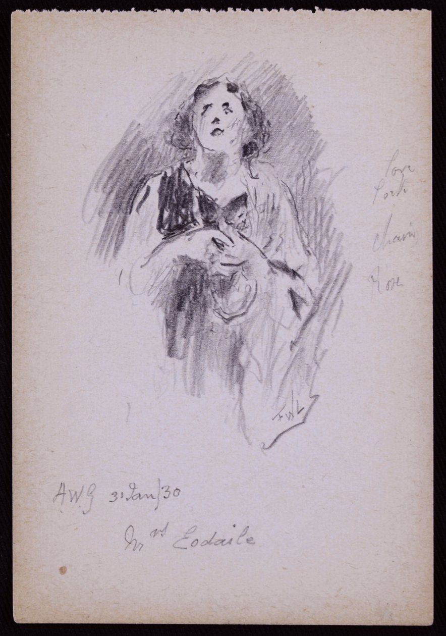 Portrett av fru Arundel Esdaile av Francis Wilfred Lawson