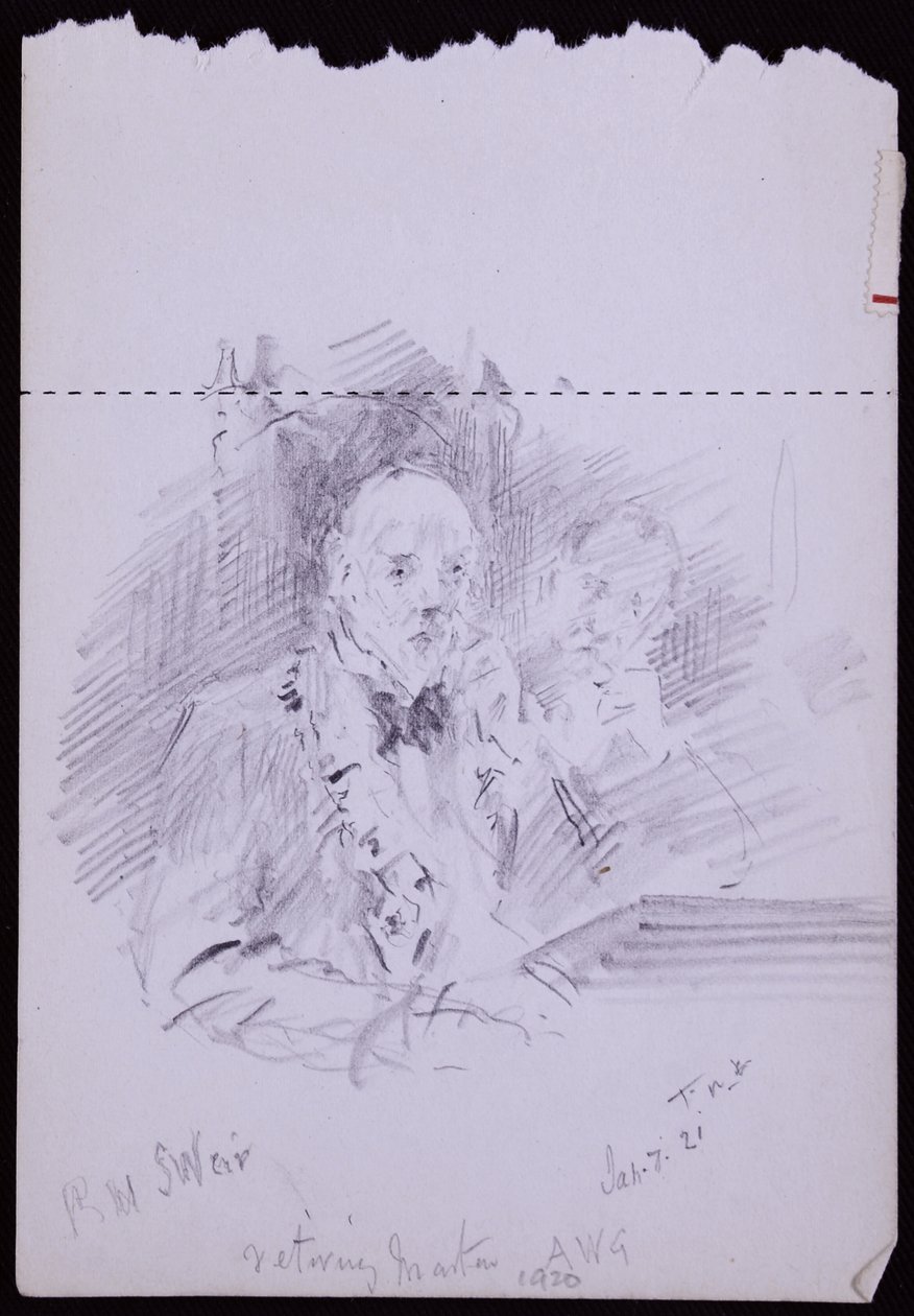Portrett av RW Schultz Weir av Francis Wilfred Lawson