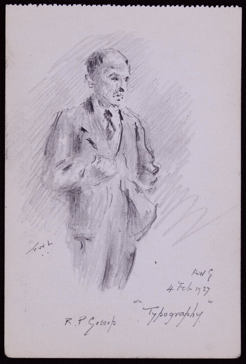 Portrett av R Percy Gossop av Francis Wilfred Lawson