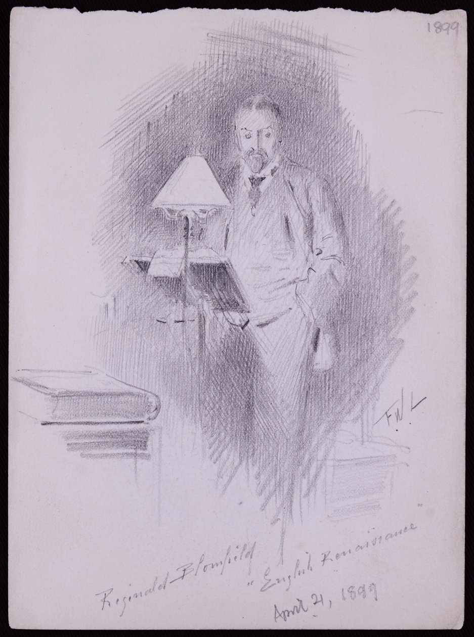 Portrett av Reginald Blomfield av Francis Wilfred Lawson