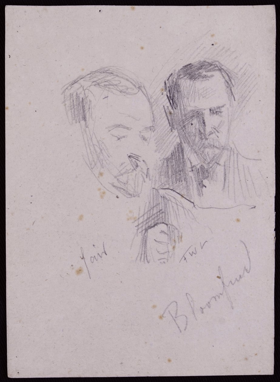 Portrett av Reginald Blomfield, ca. 1894 (blyant på papir) av Francis Wilfred Lawson
