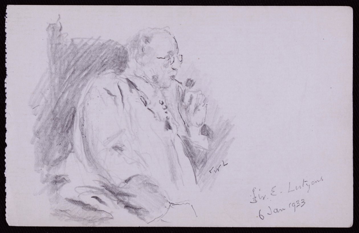 Portrett av Sir Edwin Lutyens av Francis Wilfred Lawson