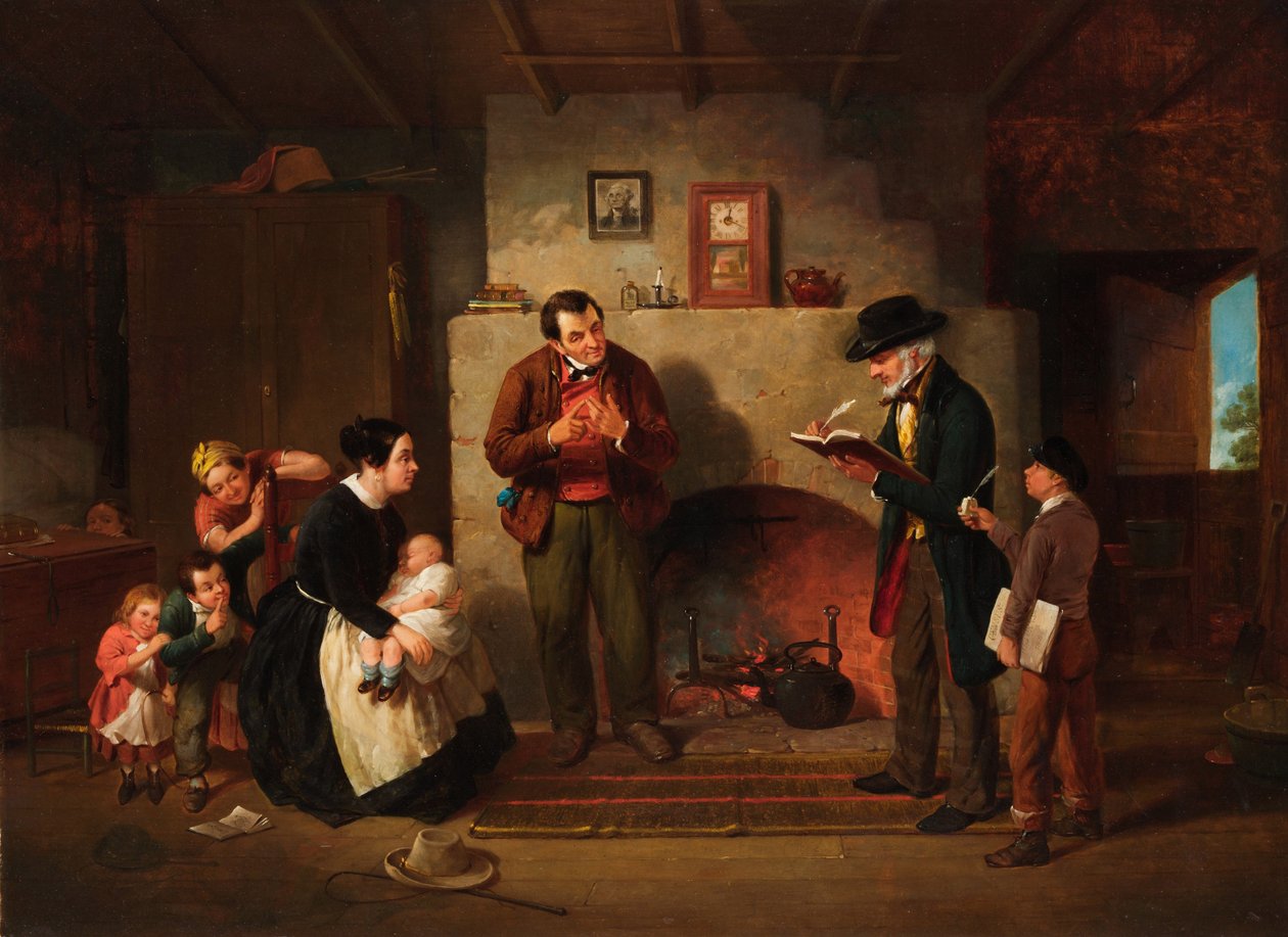 Tar folketellingen, 1854 av Francis William Edmonds