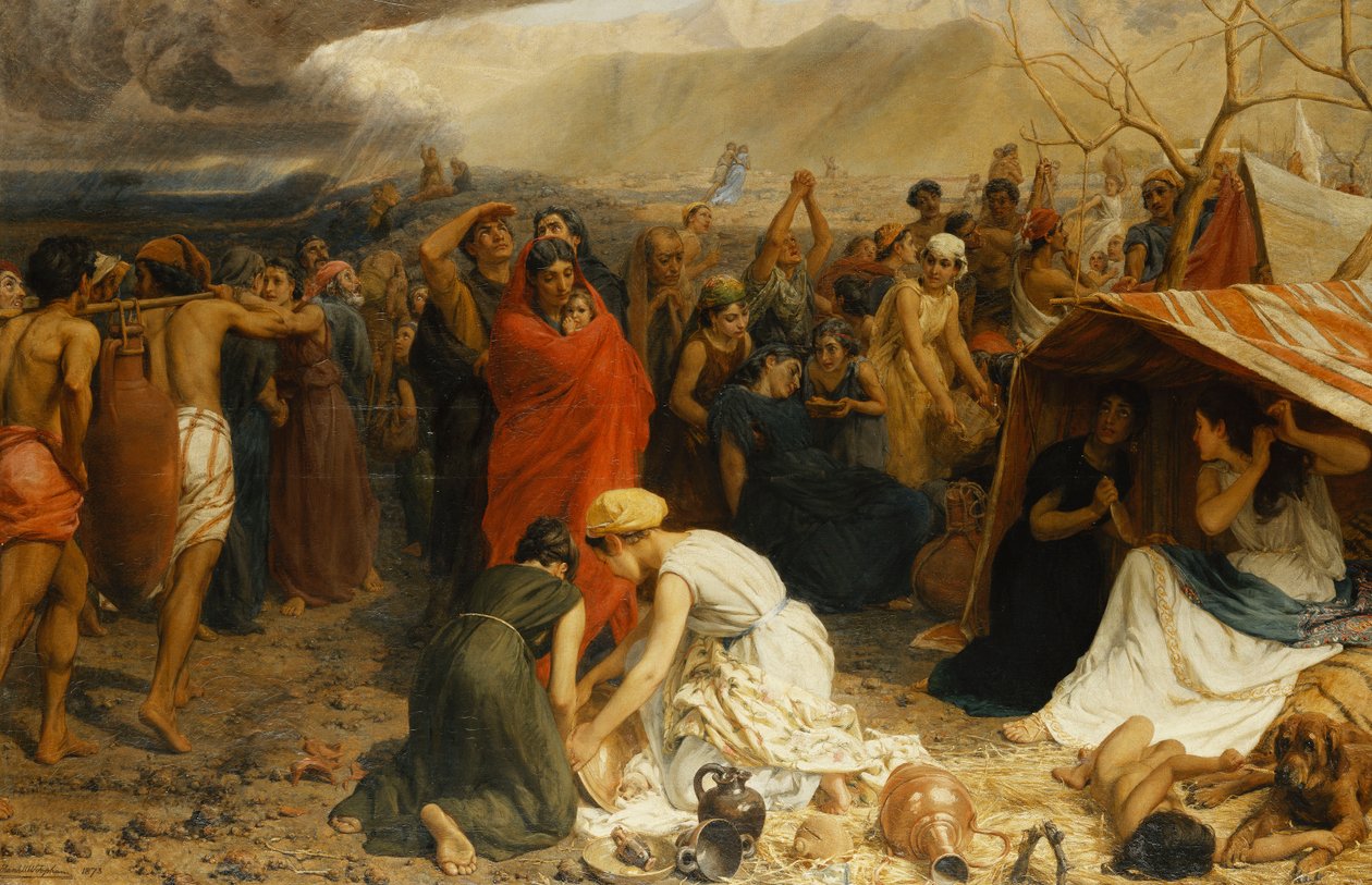 Flyktninger fra Pompeii, 79 e.Kr., 1873 av Francis William Topham