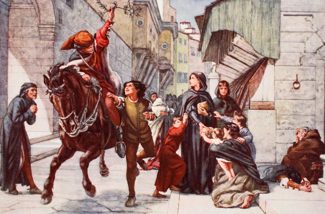 Lettelse i Firenze etter ligaens angrep av Francis William Topham
