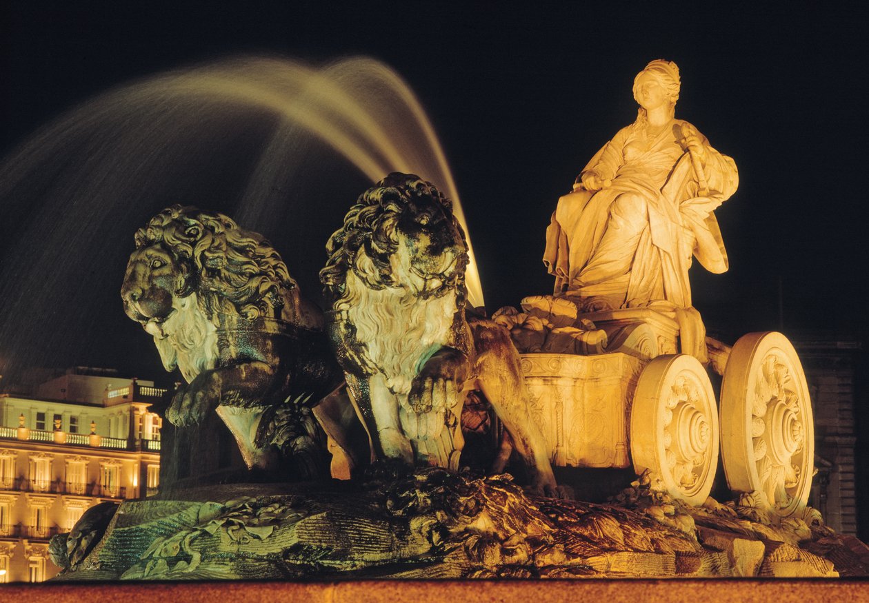 Fountain of Cybele om natten, 1780 av Francisco and Michel, Robert Gutierrez