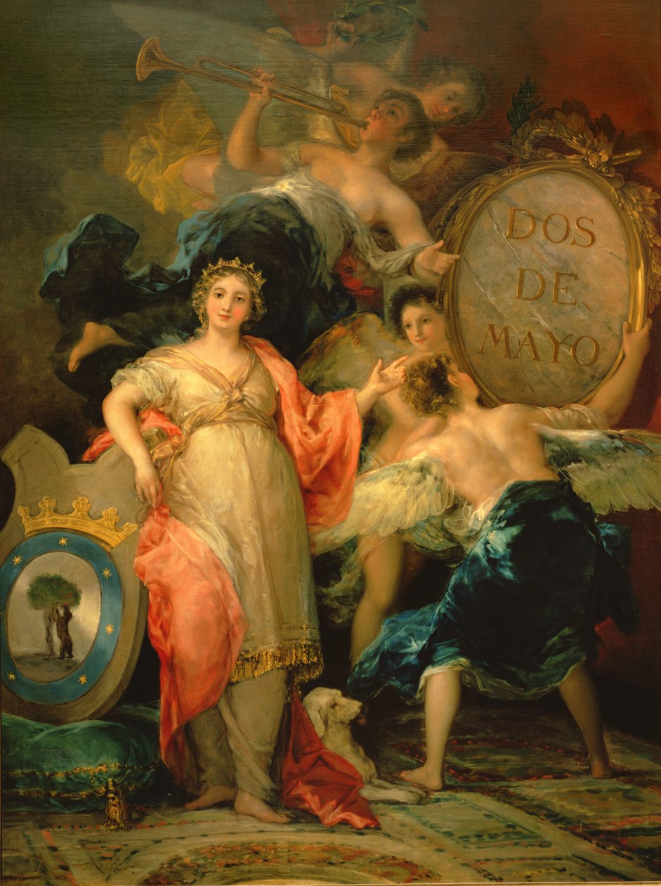 Allegori av byen Madrid, 1810 av Francisco de Goya