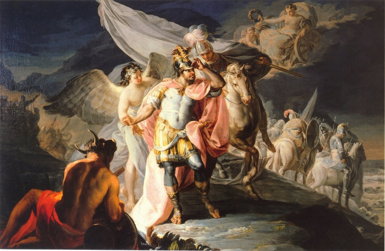 Hannibal seirende ser Italia fra Alpene for første gang av Francisco de Goya