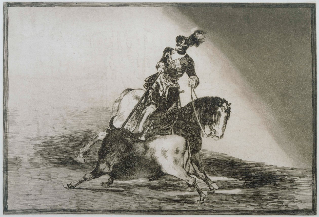 Charles V kaster en okse av Francisco de Goya