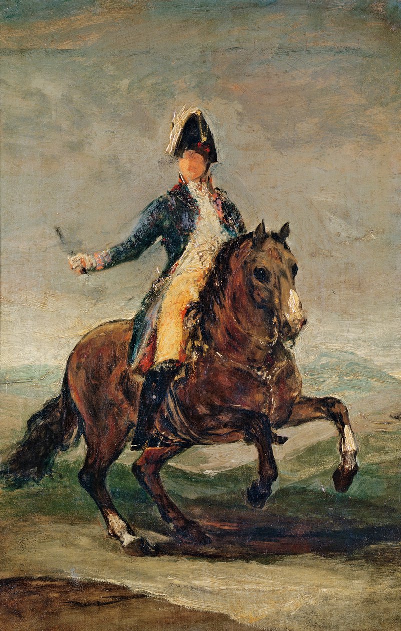 Rytterportrett av Ferdinand VII (1784-1833) konge av Spania av Francisco de Goya