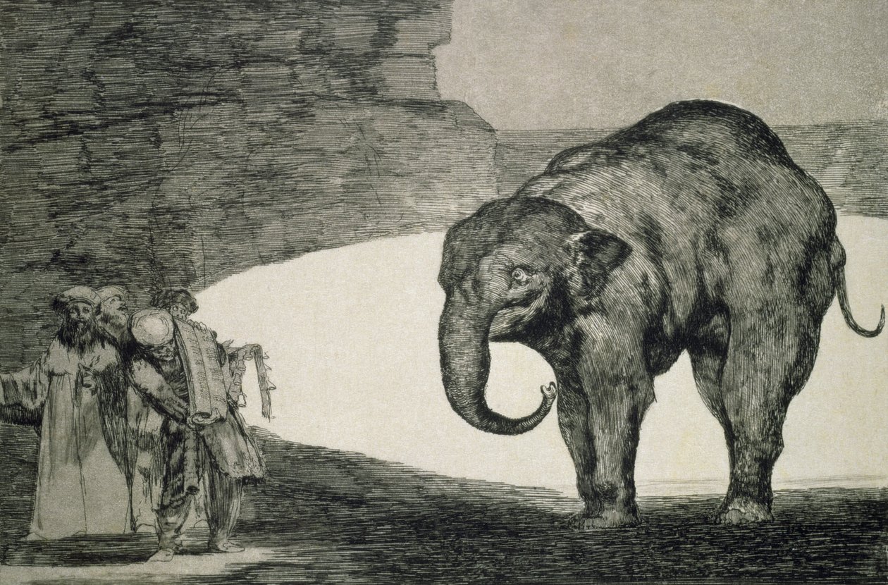 Folly of Beasts, fra Follies-serien, eller Other Laws for the People, ca. 1815-24 (radering og akvatint på japansk papir) av Francisco de Goya