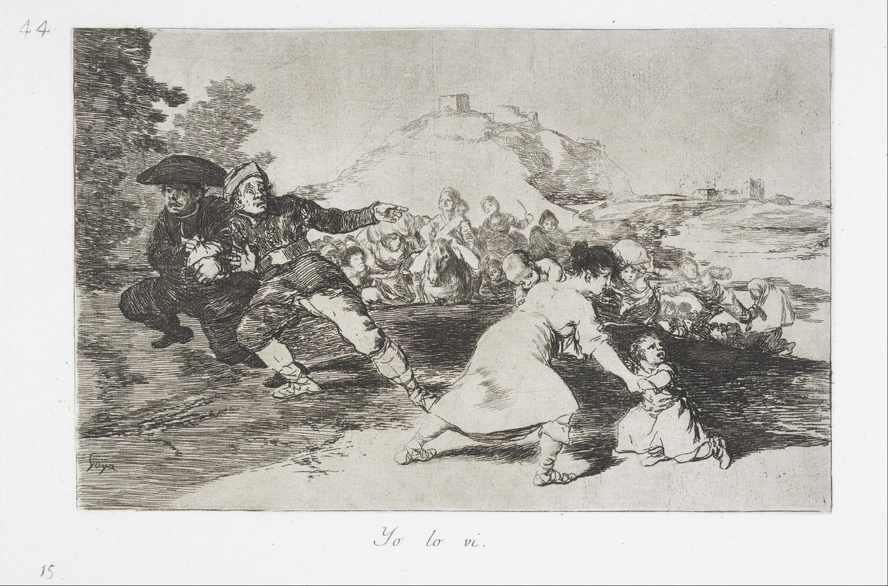 Jeg så det fra serien The Disasters of War av Francisco de Goya
