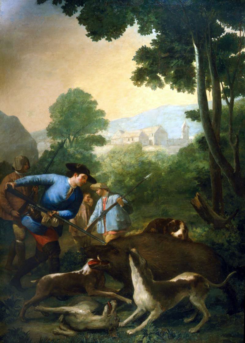 Villsvinjakten av Francisco de Goya