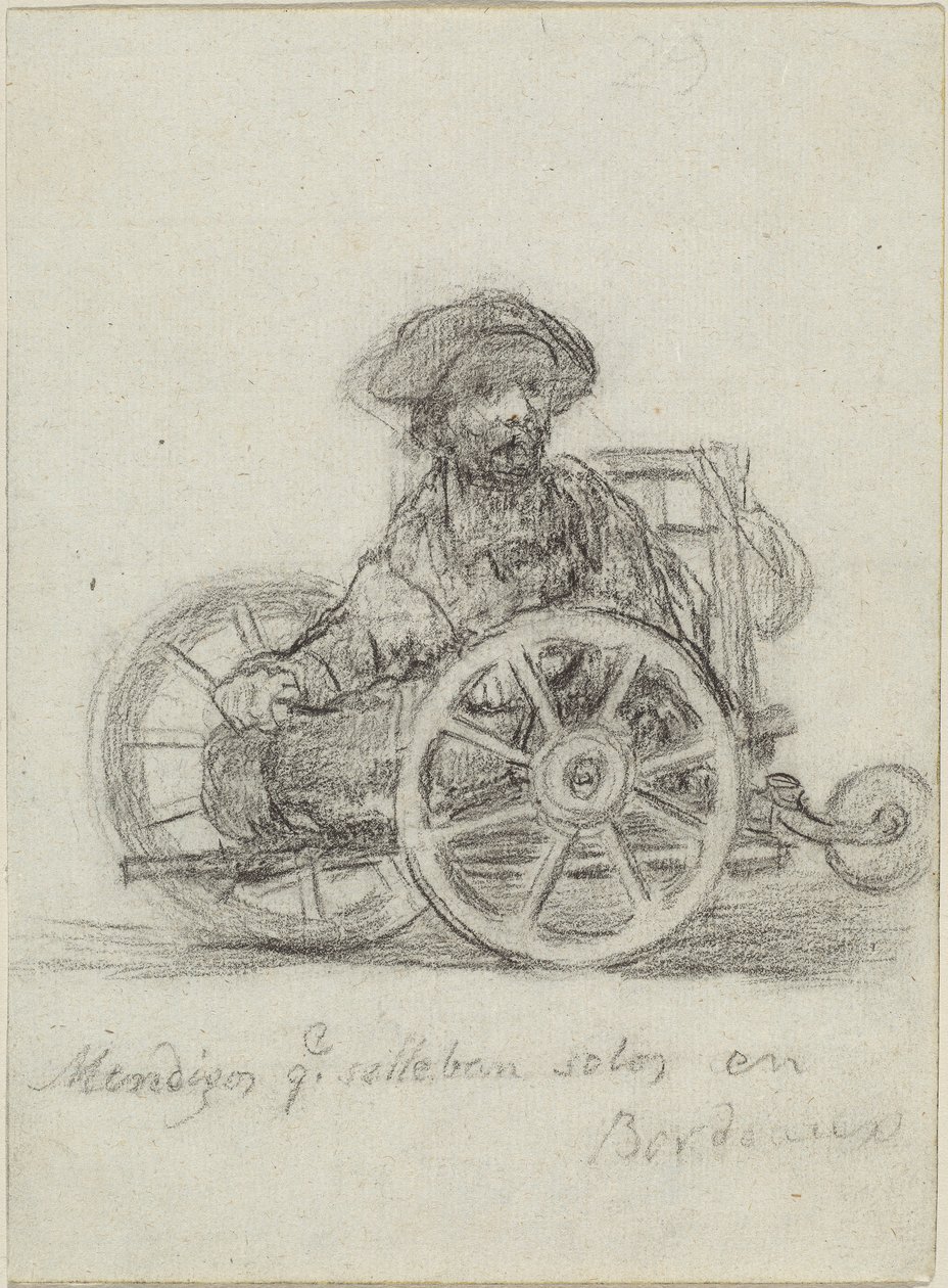 Mendigos que se llevan solos en Bordeaux (tiggere som kommer seg på egen hånd i Bordeaux) av Francisco de Goya