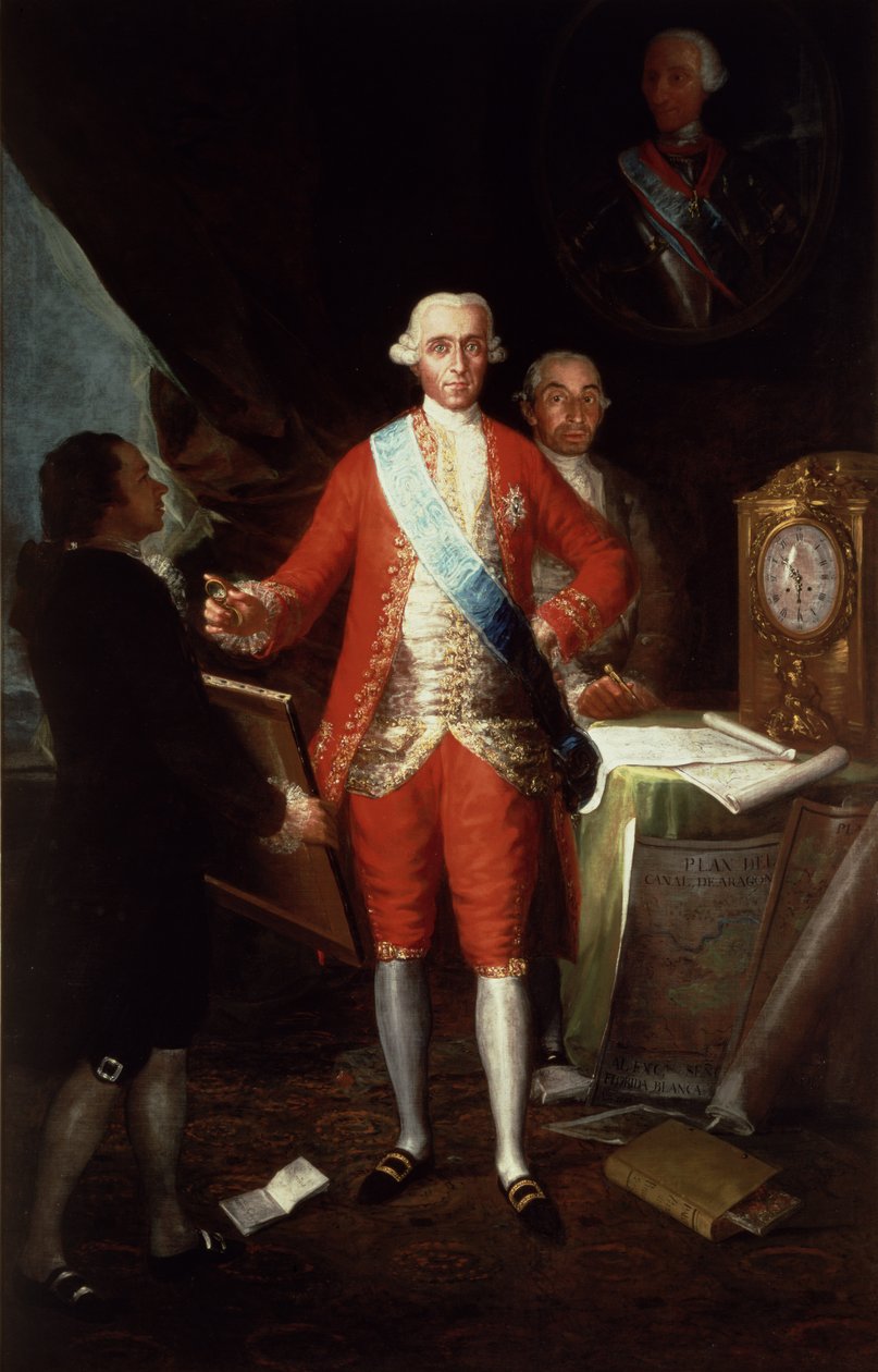 Portrett av Don Jose Monino y Redondo I, greve av Floridablanca, 1783 av Francisco de Goya