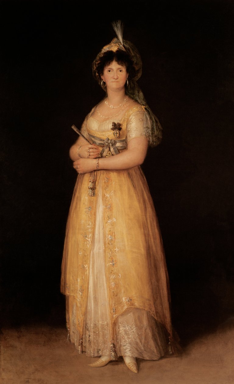 Portrett av dronning Maria Luisa (1751-1819) kone til kong Charles IV (1788-1808) av Spania av Francisco de Goya