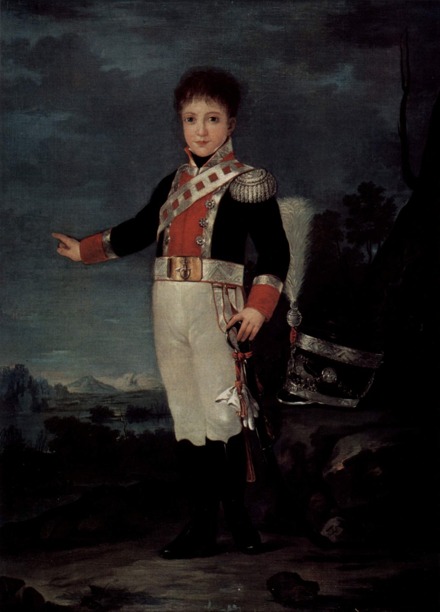 Porträt des Don Sebastian Gabriel fra Bourbon og Braganza av Francisco de Goya