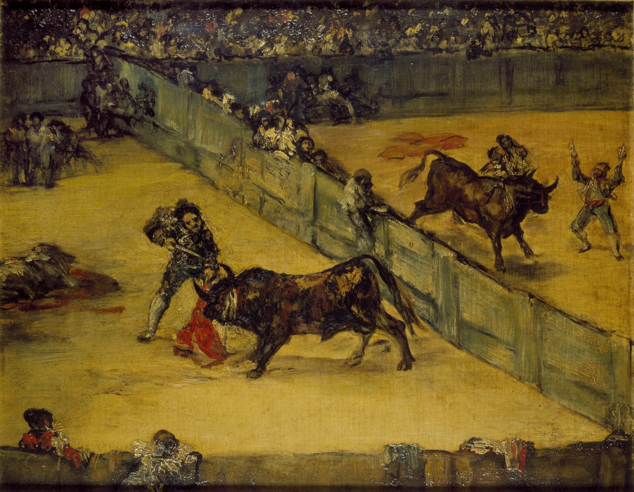 Scene at a Bullfight: The Divided Ring, 1700-tallet av Francisco de Goya