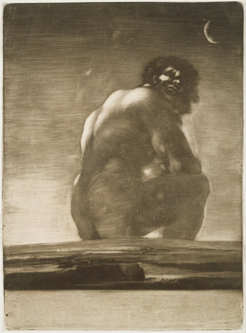 Sittende gigant av Francisco de Goya