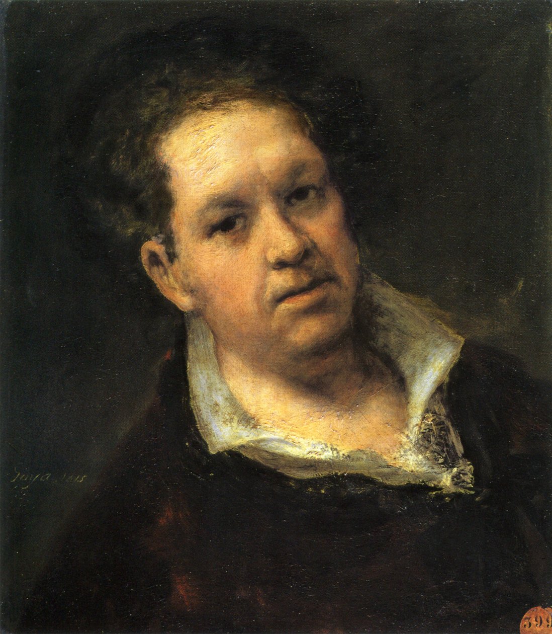Selvportrett på 69 år av Francisco de Goya