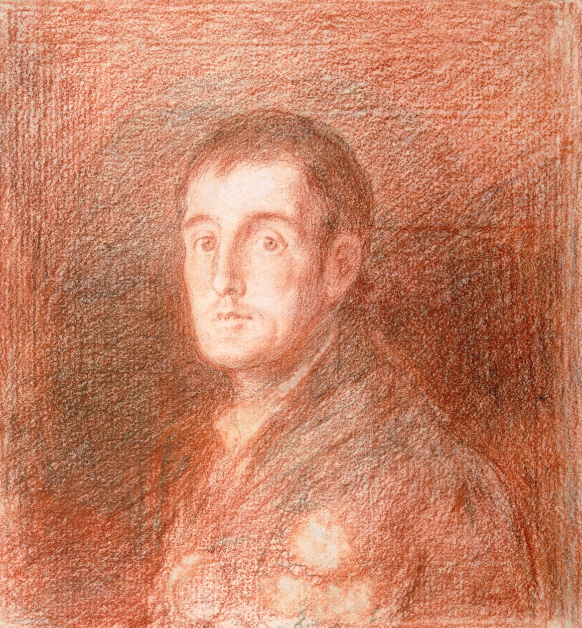 Studie for et rytterportrett av hertugen av Wellington (1769-1852) ca. 1812 (rødt kritt på grafitt) av Francisco de Goya
