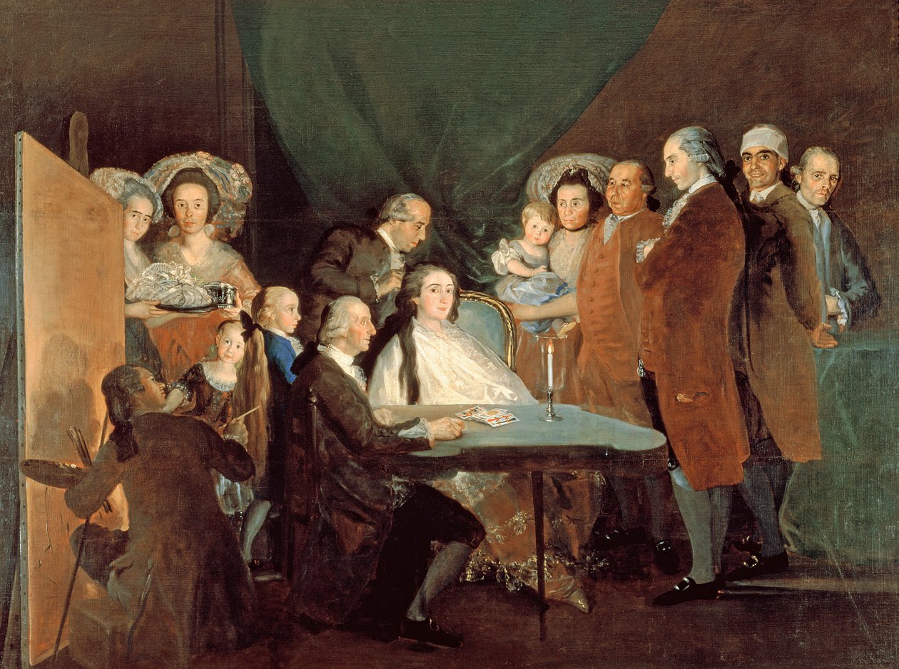 Familien til spedbarnet Don Luis de Borbon, 1783-84 av Francisco de Goya