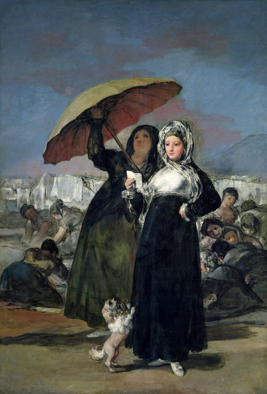 Brevet eller, De unge kvinner, ca. 1814-19 av Francisco de Goya