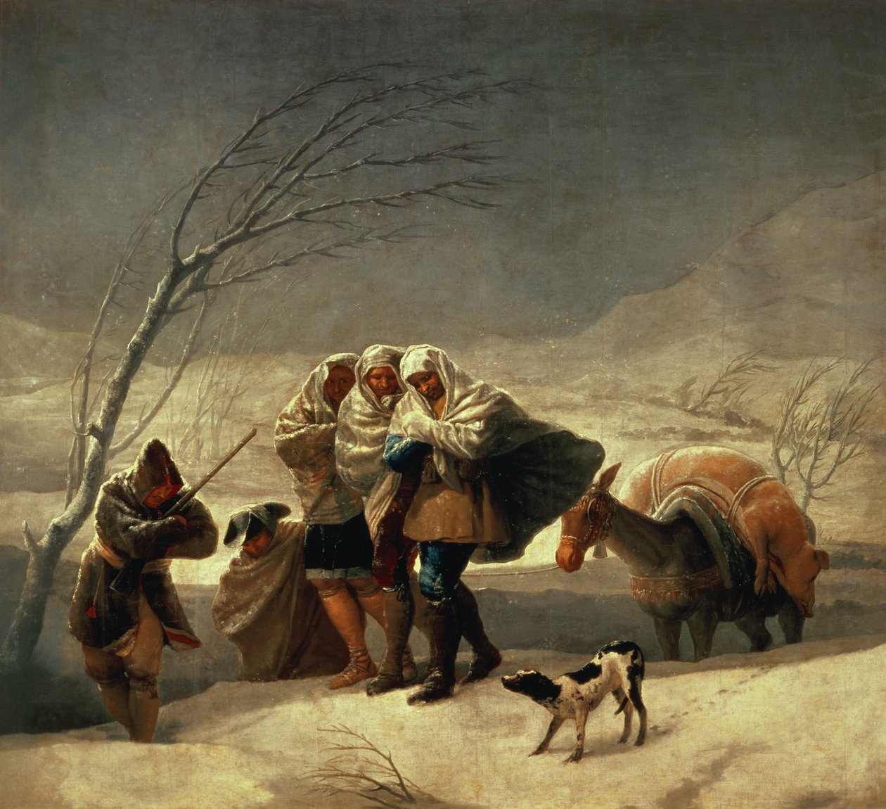 Snøstormen, 1786-87 av Francisco de Goya