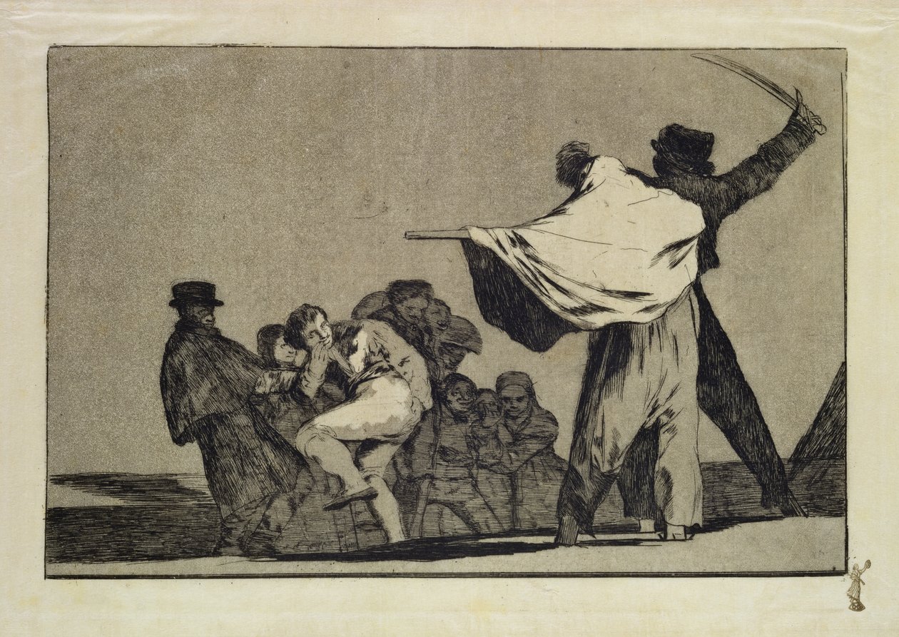 Velkjent Folly, fra Follies-serien, ca. 1815-24 (etsing og akvatint på japansk papir) av Francisco de Goya