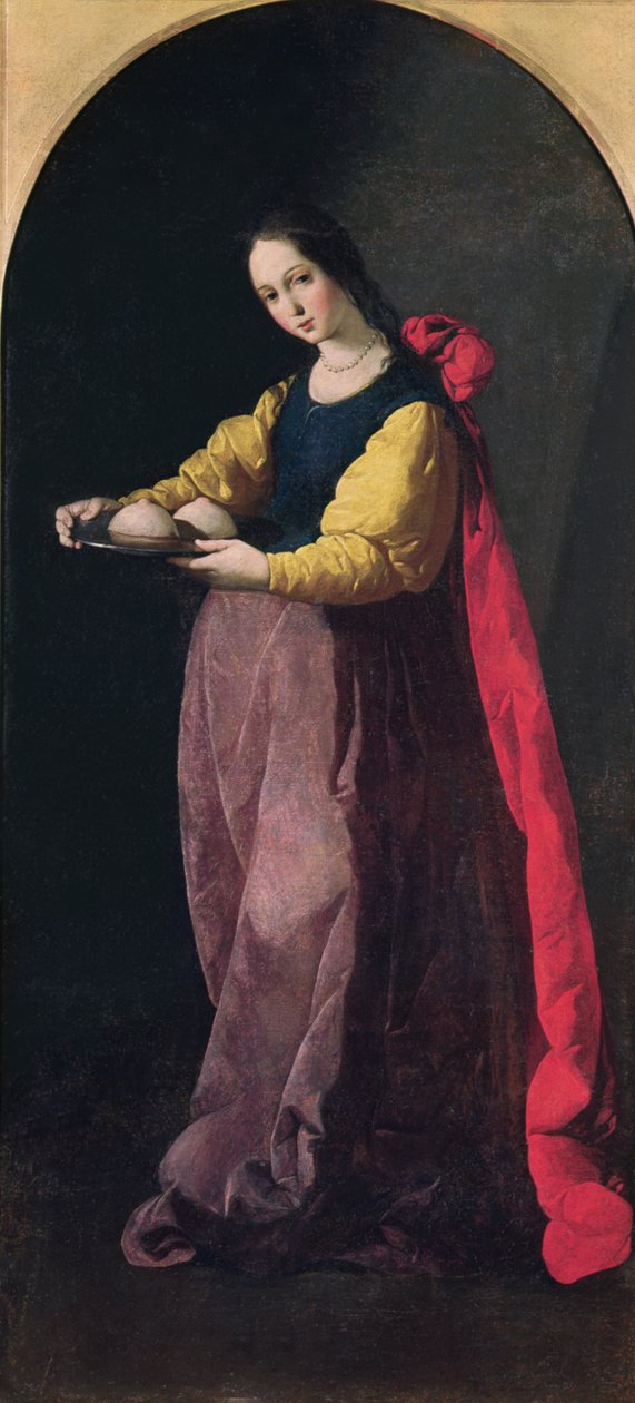 St. Agatha av Francisco de Zurbaran