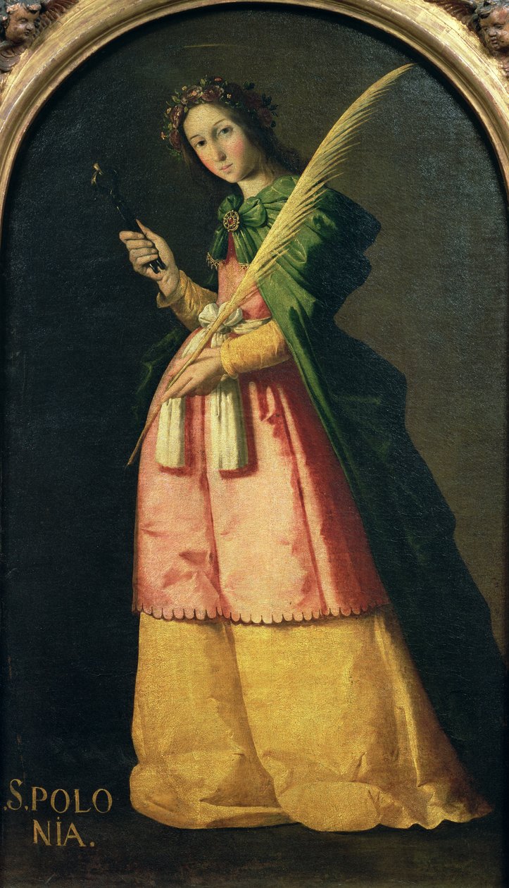 St. Apollonia, ca. 1636 av Francisco de Zurbaran